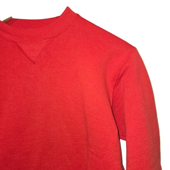 Vintage 90s Russell Athletic BLANK Red Sweatshirt, Made in the USA, Sz YL - Picture 4 of 7